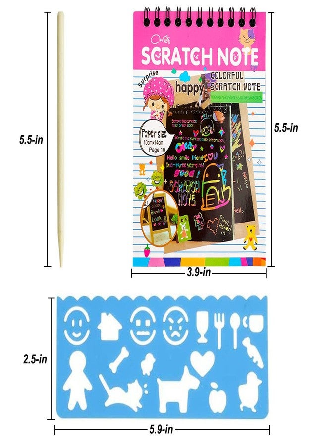 Huastyle 16 Pack Scratch Notebooks Art and Crafts for Kids Ages 4-8-12 Party Favors, Treasure Box Prizes for Kids Classroom Pinata Stuffers Goodie Bags Activities Drawing Girls Birthday Games - Image 2